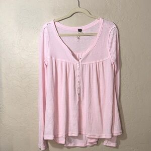 Free people we the free Kai y2k style Henly thermal babydoll oversized top small